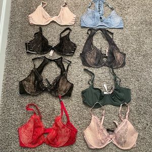 8 Brand New Victoria Secret Bras Size 34C
